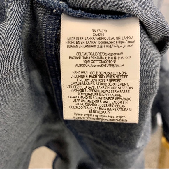 BCBGeneration faux wrap demon/chambray skirt - Picture 6 of 6